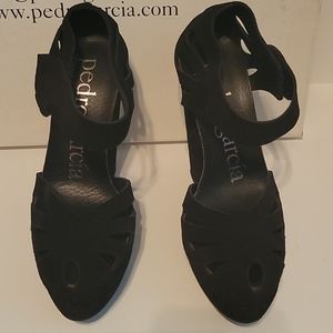 Pedro Garcia Black Wedges 37 1/2